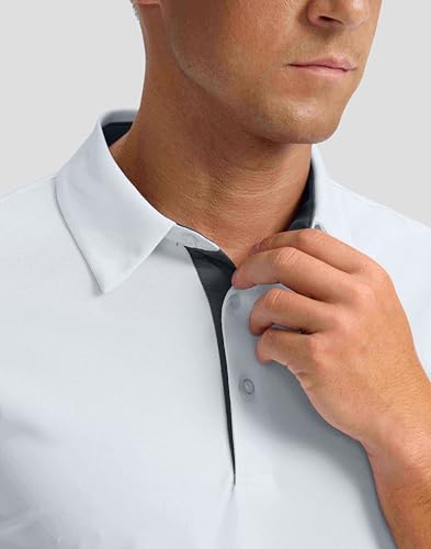 Men's Golf Shirts Dry Fit Moisture Wicking Performance Short Sleeve Collared Polo Shirts for Casual Athletic Business4