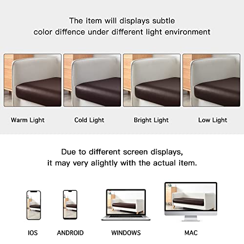 Yates Home Couch Covers For Sectional Sofa L Shape Pu Leather Cushion Slipcover Water-Proof Elastic Chaise Seat Cover Protector Slip Cover For Settee Seater Replacement In Living Room（Xxl, Chocolate #TOP6