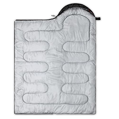 Image of QOOMO Camping Sleeping Bags,3 Season Warm & Cool Weather,Lightweight,Waterproof Sleeping Bags for Adults & Kids,Traveling,and Outdoors,Camping Gear Equipment