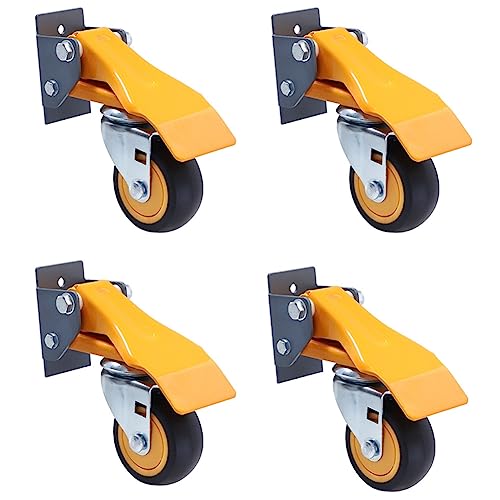 Eighosee Kit de Ruedas para Banco de Trabajo, Ruedas RetráCtiles de Servicio Extra Pesado, Paquete de 4, Ruedas Ajustables de Montaje Lateral para Mesa