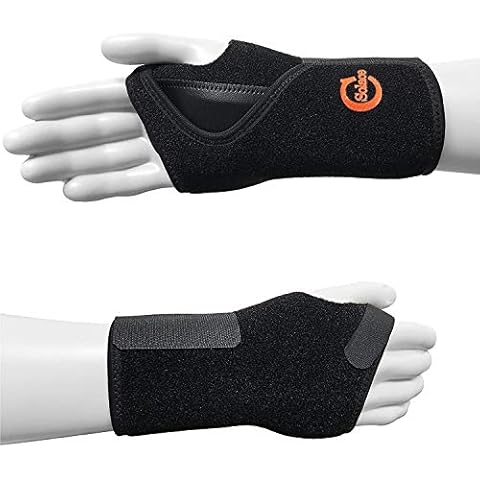 Medical Wrist Splint Support Braces with Adjustable Compression Straps by SOLACE CARE - Carpal Tunnel Syndrome Brace - Removeable Splint (Left Hand Wrist Brace) Cover