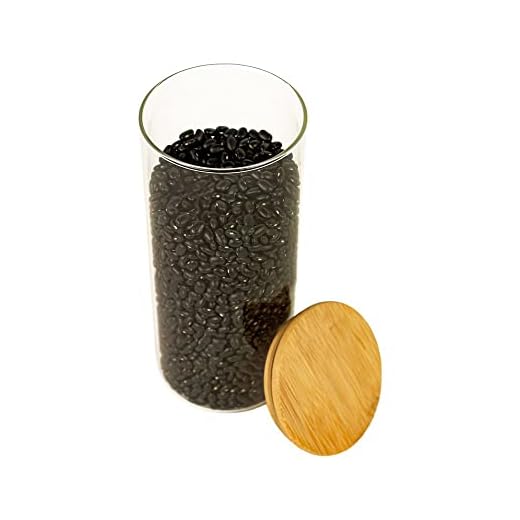 Pote Hermético de Vidro com Tampa de Bambu Redondo Flat 1650ml - Oikos