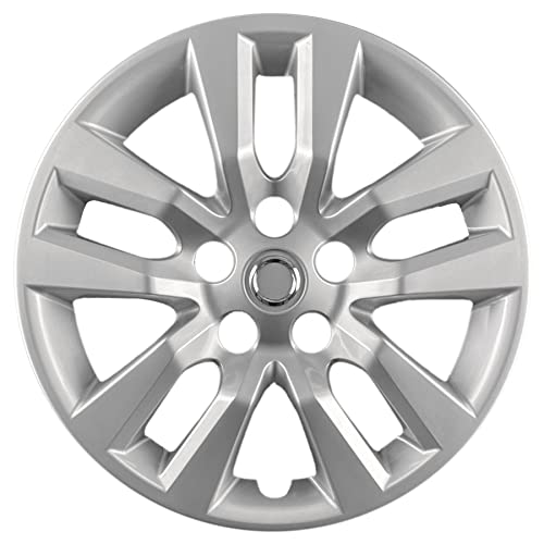 Hubcaps - Premium Quality 16 inch Silver Hubcaps / Wheel Covers fits 2013 2014 2015 2016 2017 and 2018 Nissan Altima, Heavy Duty Construction (Set of 4) (53088AMS-4)