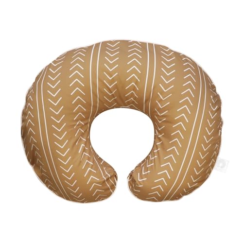 Image of Boppy Original Nursing Pillow with Organic Cotton Cover, Camel Stitch Stripe, Ergonomic Nursing Essentials for Bottle and Breastfeeding, Firm Hypoallergenic Fiber Fill with 100% Organic Cotton Cover