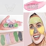Clay Mask Set 20 Pods, Face Mask Skin Care, Green Tea, Turmeric, Dead Sea Mud, Rose, 24K Gold, Eggplant, Avocado, Mud Mask Deep Cleansing Skin, Blackhead Removal, Men & Women Facial Mask - Image 5