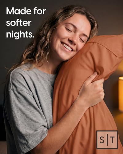 Image of Sleepy Town King Size Bed Sheets - 3 Piece - NO Flat Sheet Included - King Sheet Set - Soft, Comfy & Cooling - Easy Care - Wrinkle & Fade Free - Brushed Microfiber - Deep Pocket Sheets (Terracotta)