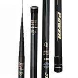 TUJISEK Kohlenstoff Angelrute 8m 9m 10m 11m 12m Teleskop Angelruten Handrute Angel rute Stipprute Teleskopangel Leicht zu Tragen FüR FlüSse Seen Und Ozeane(11m)