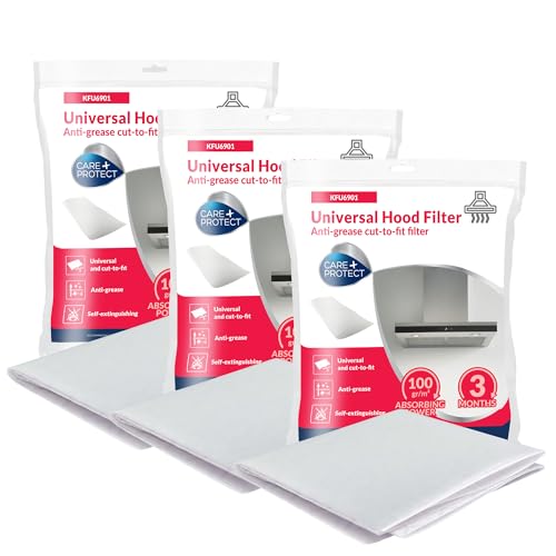 Care+Protect Universal Cooker Hood Filter - Cut-to-Size - Anti-Grease and Odour - Self-Extinguishing - Size 47x97 cm - Image 2