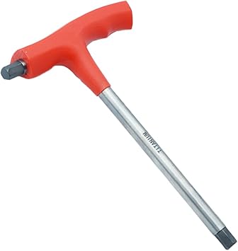 T1022 Titanium T-Handle Hex Key Wrench, ASTM F2503 MRI Non-Magnetic, ANSI Industrial Grade Drop-Forged Allen Wrench 5150mm