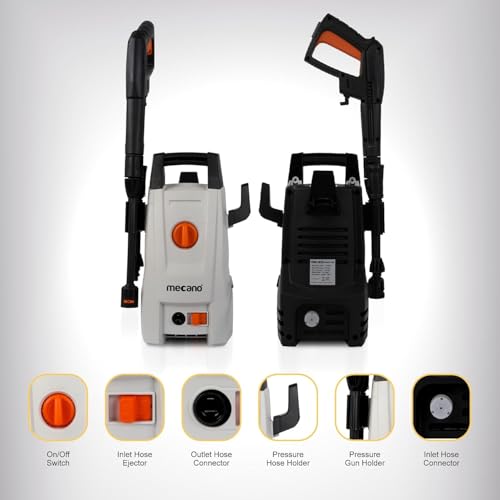 Image of IBELL SMART1400 High Pressure Washer, 1400W Motor, 120 Bar Car Washer High Pressure Gun, 6.0 L /Min Flow, 5M Hose, Portable Pressure Washer for Car, Bike, Home & Outdoor Cleaning