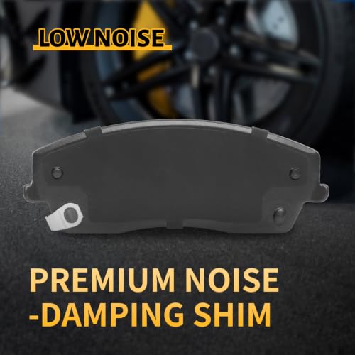 Image of Ceramic Disc Front and Rear Brake Pads Set Compatible with Select Chrysler 300;For Dodge SE /SXT /SXT Plus,Challenger SE /SXT /SXT Plus,Charger Base /SE /SXT /SXT Plus,Magnum SE /SXT (D1056+D1057)