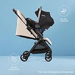 Silver Cross Jet 5 - Full Size TSA Approved Infant & Toddler Travel Stroller - Lightweight, Compact & Easy to Fold, with All-Terrain Wheels and One Hand Full Flat Recline (Almond White) - Image 3