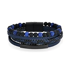 Style：Quadra Row, Stone: Lapis Lazuli&Matee Black Onyx