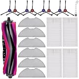 Replacement Part Accessories Kit for Eureka E10s E20 Plus Robot Vacuum Cleaner,1 Main Brush,8 Side Brush,4 Hepa Filters,6 Mop Pads(20 Pack)