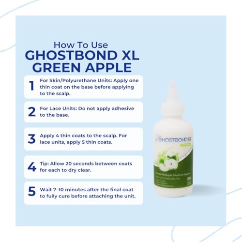Adhesivo para pelucas Ghost Bond XL Manzana 5oz para un look impecable 5