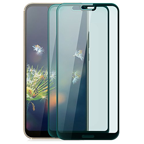 zanasta 2 Piezas Protector de Pantalla Huawei P20 Lite Vidrio Cristal Templado 3D 9H Dureza Anti rasguos Cobertura Completa Screen Protection Glass Negro