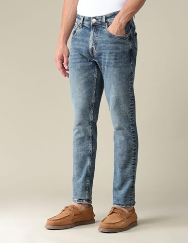 Image of U.S. POLO ASSN. Denim Jeans for Men - Slim Tapered Fit, Mens Jeans for Office & Regular Wear - 36, Blue