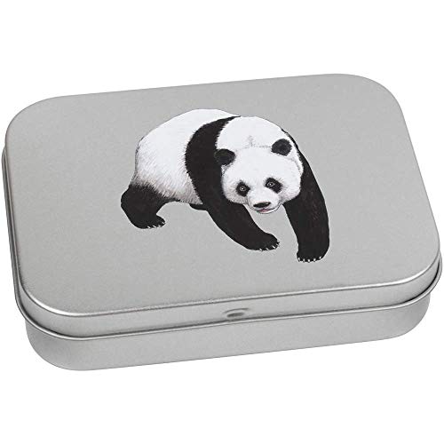 Azeeda 110mm 'Walking Panda' Metal Hinged Tin/Storage Box (TT00132500)