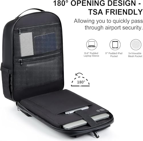 Hanke Carry on Backpack Travel Laptop Backpack for Men & Women, Durable Rucksack Weekender Bag Daypack(Graphite Black)3