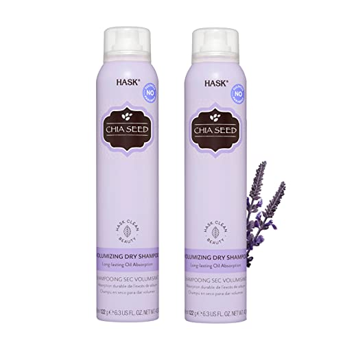Hask Chia Seed Volumizing Dry Shampoo Kits For All Hair Types, Aluminum Free, No Sulfates, Parabens, Phthalates, Gluten Or Artificial Colors (4.3Oz-Qty2) #TOP27