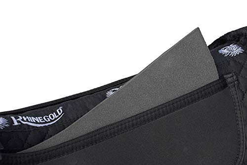 Rhinegold Unisex's 447-P-BK Interchangeable Trimmed Half Pad, Black, Pony - Image 2
