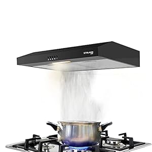Gasland Chef SR60BP afzuigkap 60 cm onderbouw, 3 standen zwarte onderbouwkap, afzuigkap, kopvrij met aluminium vetfilter