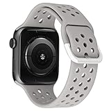 MroTech kompatibel für iWatch Armband 42mm 44mm 45mm Uhrenarmband Weiche Silikon Sport Ersatz...