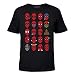 Marvel Deadpool Emojis Men's Black Shirt, Large