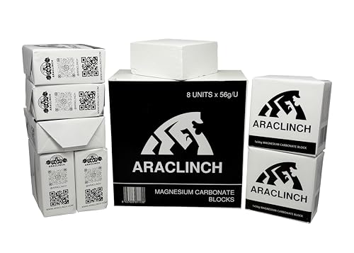 ARACLINCH Bloque de magnesio 56gx8u, Bloques de magnesio para Escalada, Crossfit, Gimnasio, Halterofilia, Calistenia, Tiza para Entrenamiento, magnesio Escalada