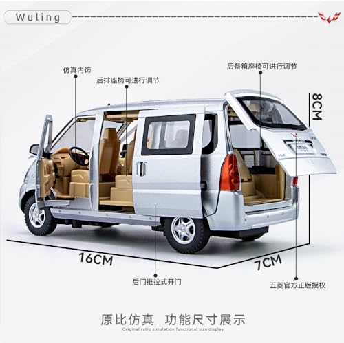 Image of Alokik Enterprise 1:24 Wuling Rongguang Van Racing Car Toy Alloy Diecast Vehicle Model With Sound And Light For Children [Color As Per Stock]