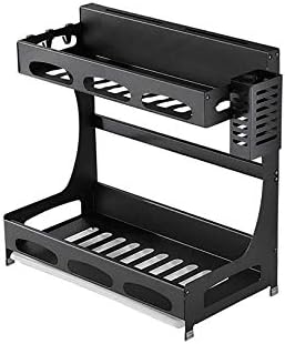 MaGiLL Dish Rack Stainless Steel Dish Drying Rack,Multifunction Dish Rack with Removable Drainboard and Utensil Holder,2-Tier Drain Rack