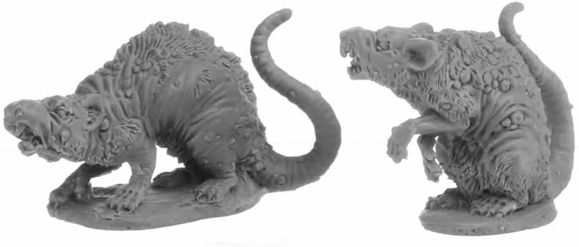 Barrow Rats Miniature 25mm Heroic Scale Figure Dungeon Dwellers Reaper Miniatures
