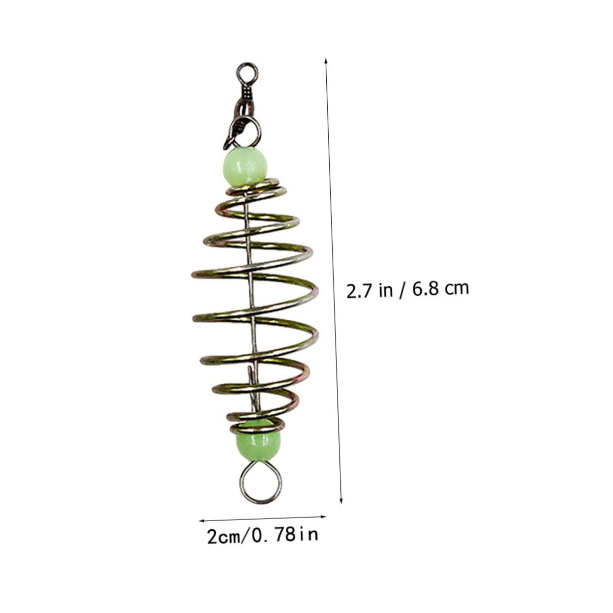 Mikikit 20Pcs Luminous Fishing Bait Holders Portable Carbon Steel Bait Cages for Carp Fishing Lightweight and Sturdy Fishing Tackle for Outdoor Enthusiasts