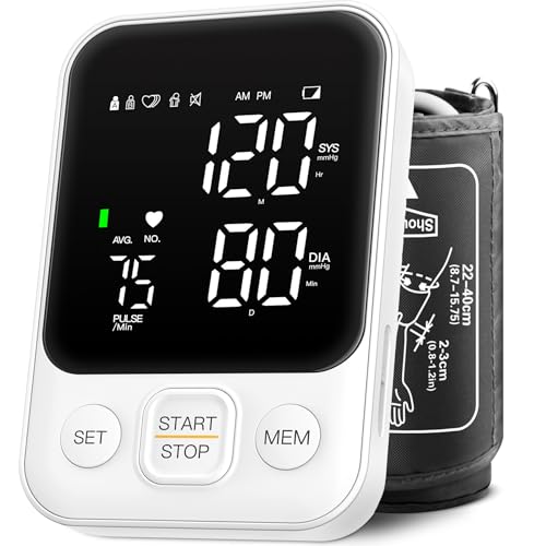 Blood Pressure Monitor Upper Arm Machine Accurate Adjustable BP Cuff Kit Led Backlit Display 2 Users...
