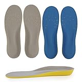 2 Pairs Plantar Fasciitis PU Memory Foam Shoe Insoles Comfortable Shoe Inserts, Cushioned Arch...