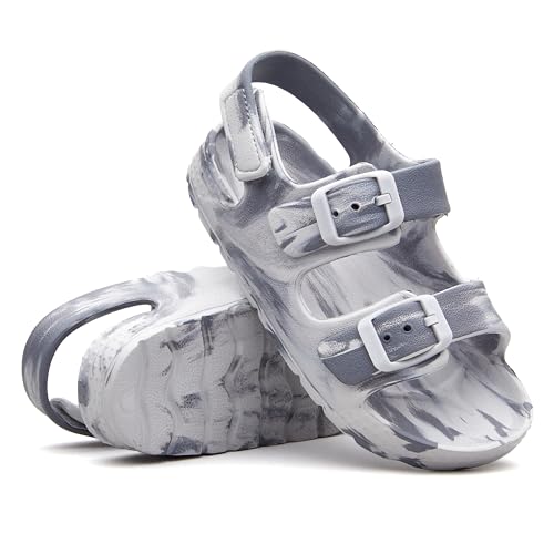 Image of EasyStar Boys and Girls Lightweight Dual-Adjustable Sandal Buckles With Hook and Loop Heel Closure