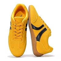 Project Cloud Tênis feminino com cadarço para mulheres, tênis femininos modernos, com espuma de memória, tênis femininos - Sapatos femininos antiderrapantes (objetivo), Amarelo, 34