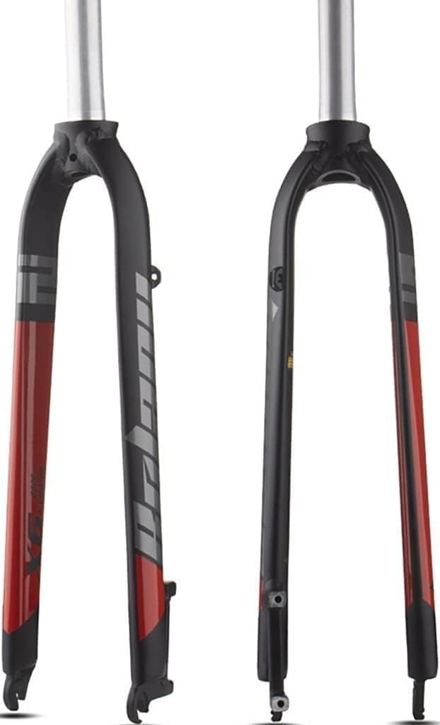 HOMSXPAC Bicycle Front Fork 26/27.5/29" 1-1/8" 2.35" Pneumatic Disc Brake Rigid MTB Bike Aluminum Alloy Accessories B,29in