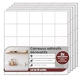 🔶【EFFET 3D RÉALISTE】Grâce à leur épaisseur renforcée, ces carreaux offrent un relief 3D authentique, plus réaliste que la concurrence, pour un rendu élégant et moderne à moindre coût.