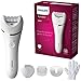 Philips BRE715/00, Epilateur électrique Satinelle Advanced, Wet & Dry, 6 accessoires dont 1 embout tondeuse et 1 sabot pour le maillot, 1 gant d'exfoliation, 1 trousse