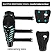 Gute Knee Pads, Black Adjustable Long Leg Sleeve Gear Crashproof Nonslip Protective Shin Guards for Motorcycle Mountain Biking-1 Pair