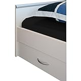 Funktionsbett 90*200 cm weiß mit 2 Bettkästen + offenes Fach - 3