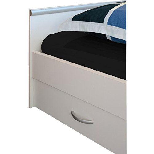 Funktionsbett 90*200 cm weiß mit 2 Bettkästen + offenes Fach Kinderbett Jugendbett Jugendliege Bettliege Bett Jugendzimmer Kinderzimmer - 3