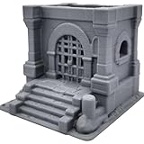 Locked Cell Miniature – Fantasy Dungeon Jail Terrain for Tabletop RPGs, Dioramas & Modular Battle Maps – 3D Printed in Canada