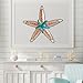 JOYBEE HOME&GARDEN Metal Starfish Wall Decor, Sea Life Coastal Decorations 13.25 inch Starfish Wall Art(Apricot)