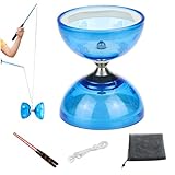 Chinese Yoyo 5 Bearings Diabolo with Sticks & String & Guide Book & Net Bag Yo Yo for Kids Adults Fitness Tricks One Size