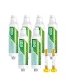 AQUA CREST Garden Hose Water Filter for Plants, Greatly Reduces Chlorine, Odor, Improve Plants Health, Ideal for Organic Gardening, Farming and Pets, 6 Pack with 2 Hose Protector