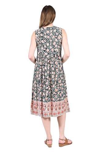 LA CERA Women's Printed Sleeveless Dress3