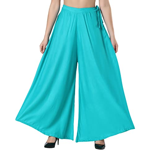 Image of Super Soft Flared Solid Rayon Sharara In 10 Attractive Colours For Women's And Girl's