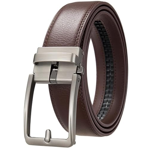 Men Click Belt Automatic Buckle Genuine Leather Jeans Luxury Casual Waist Strap3
